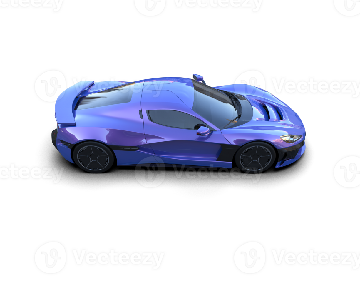 Realistic sport car isolated on background. 3d rendering - illustration png