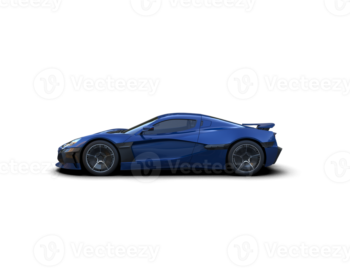 Realistic sport car isolated on background. 3d rendering - illustration png