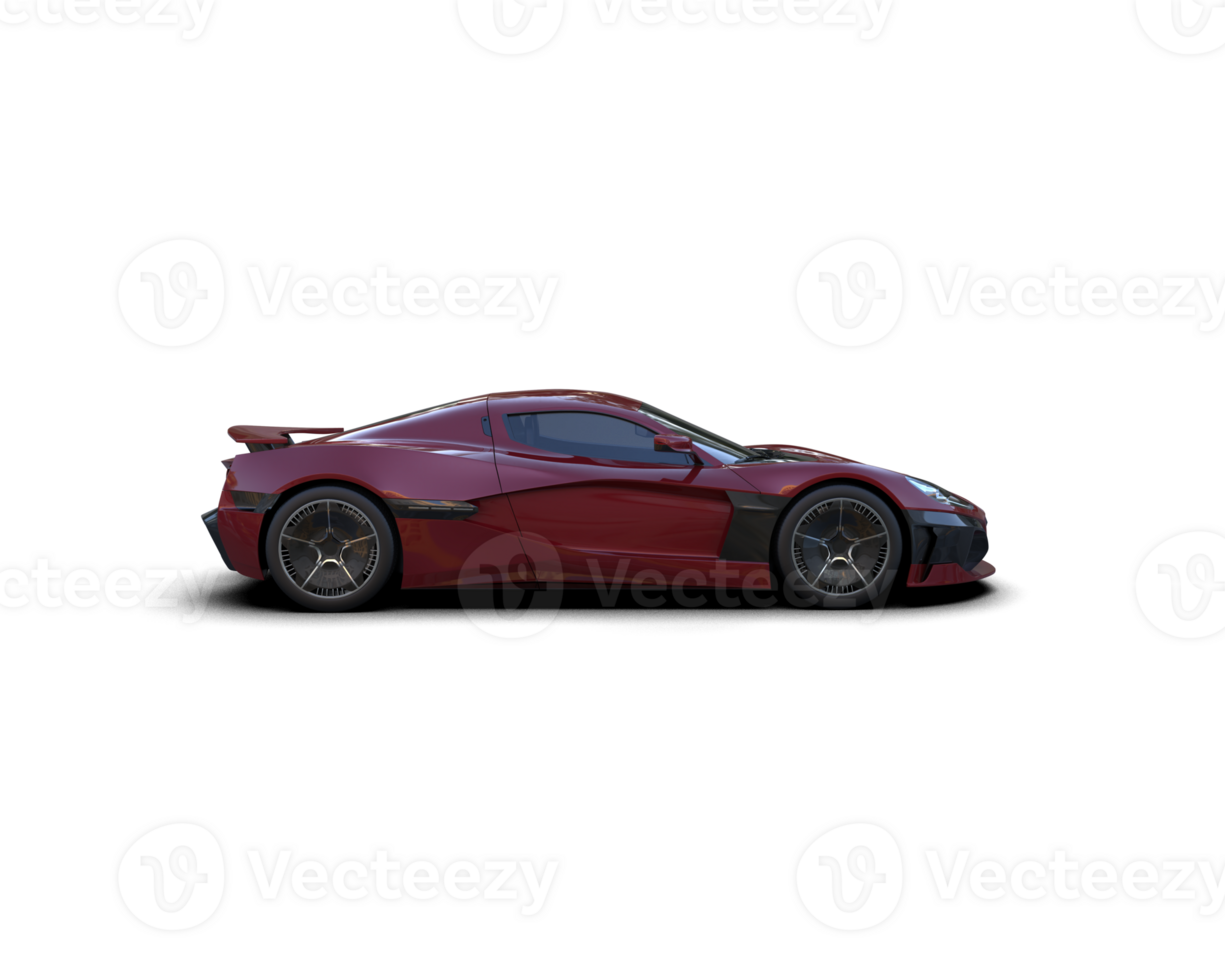 Realistic sport car isolated on background. 3d rendering - illustration png