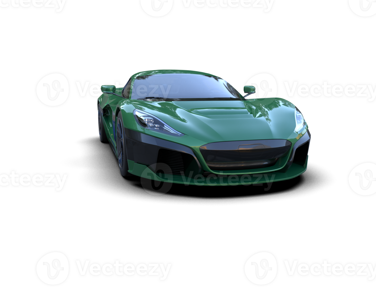 Realistic sport car isolated on background. 3d rendering - illustration png