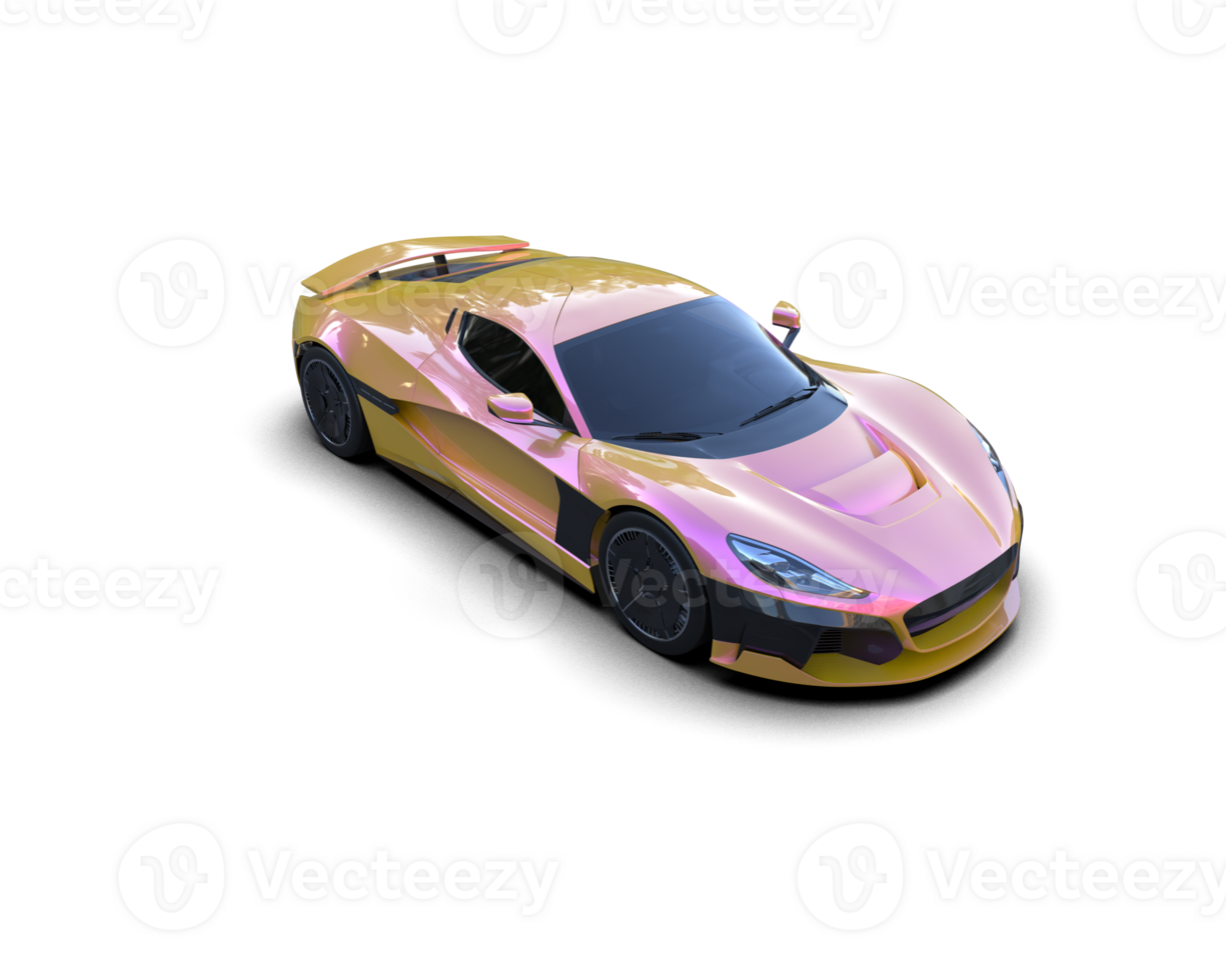 Realistic sport car isolated on background. 3d rendering - illustration png