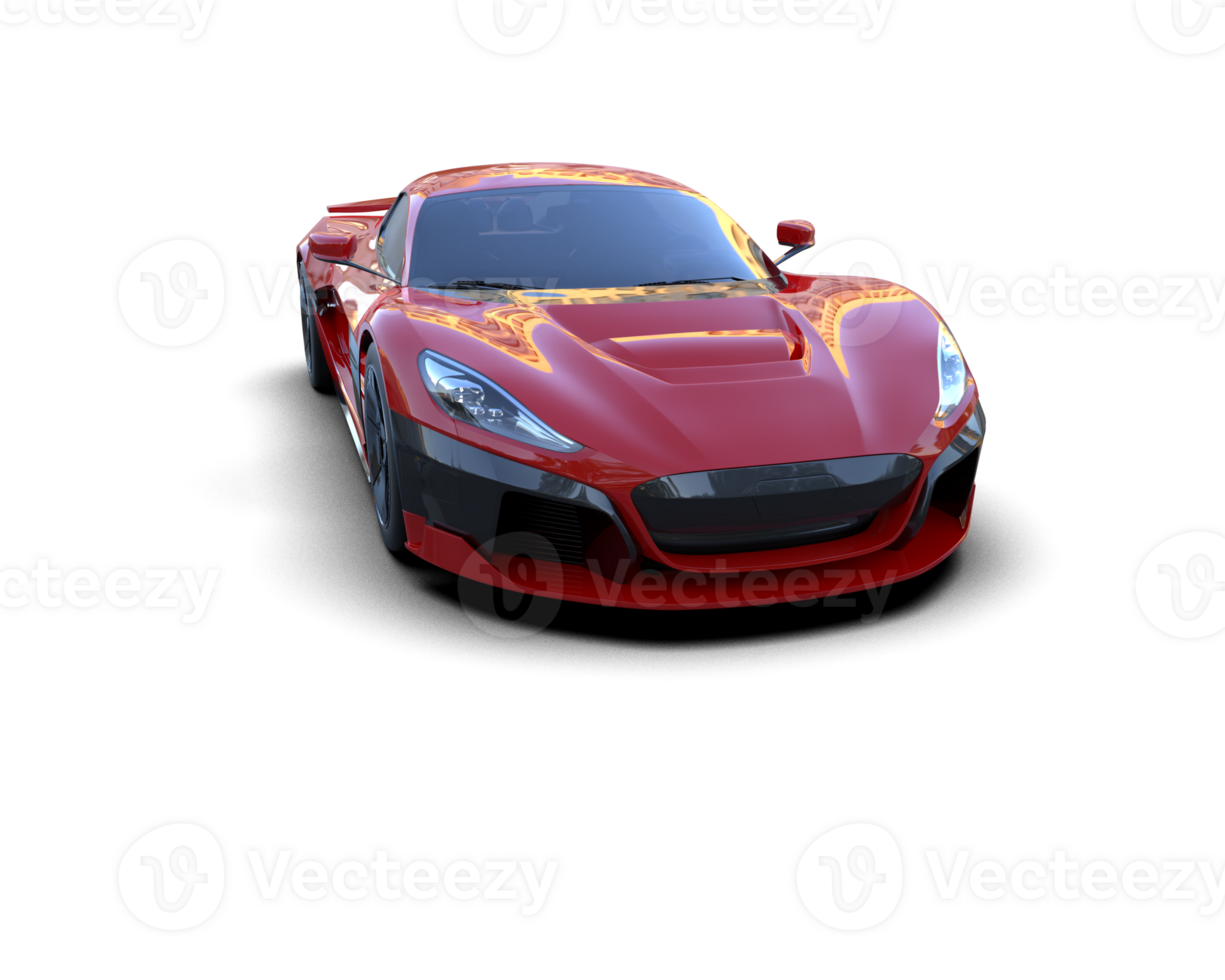 Realistic sport car isolated on background. 3d rendering - illustration png