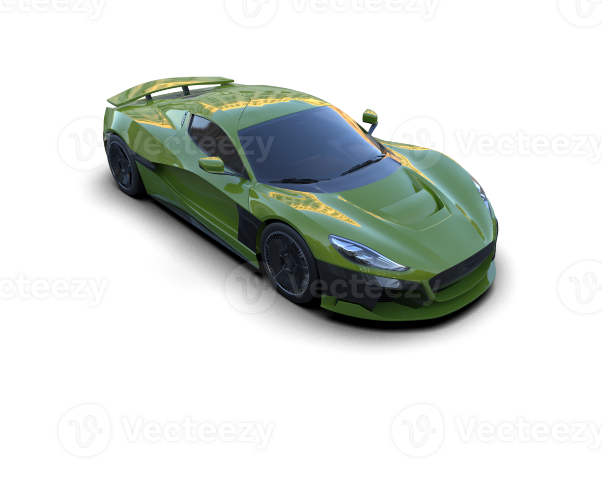Realistic sport car isolated on background. 3d rendering - illustration png