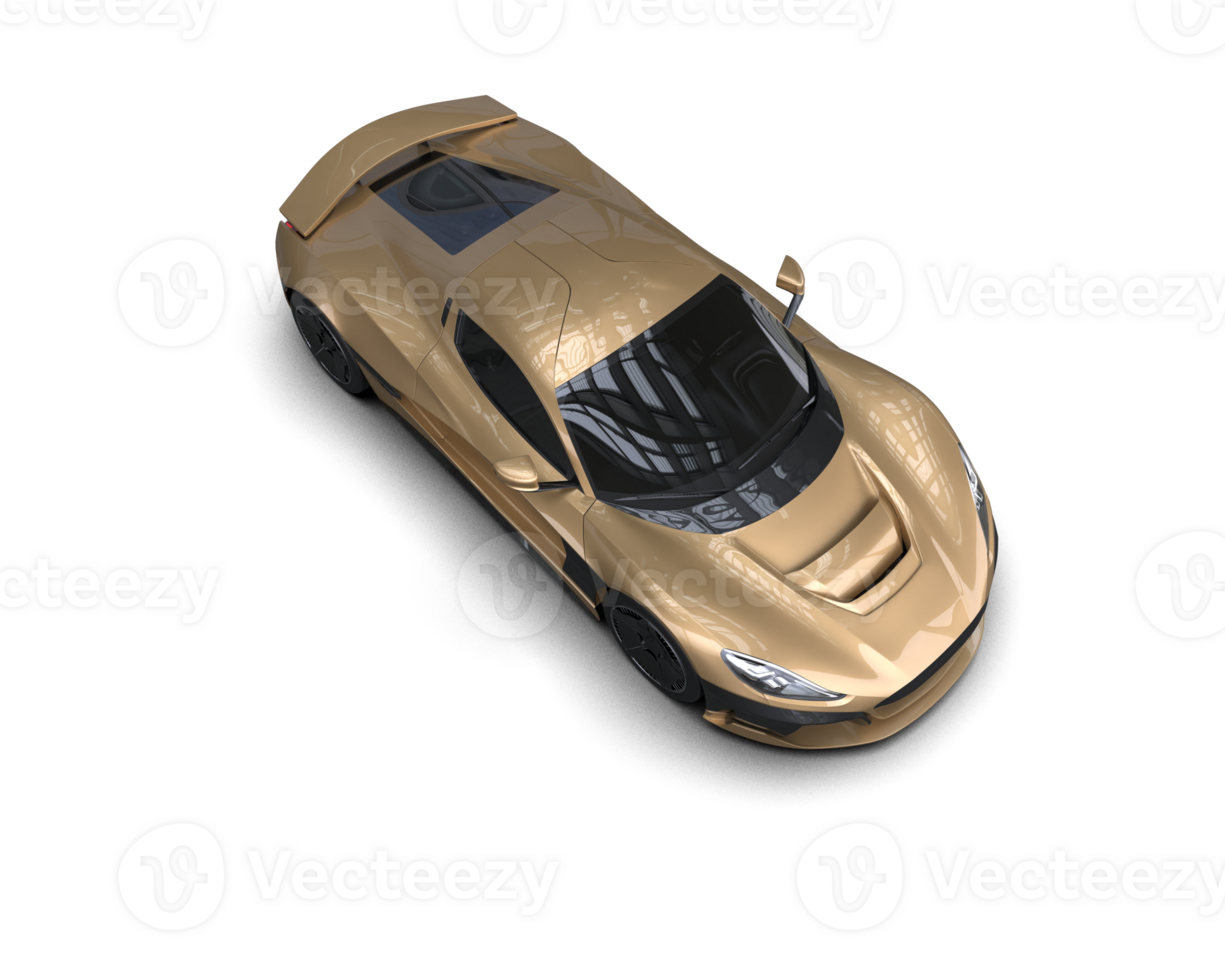 Realistic sport car isolated on background. 3d rendering - illustration png