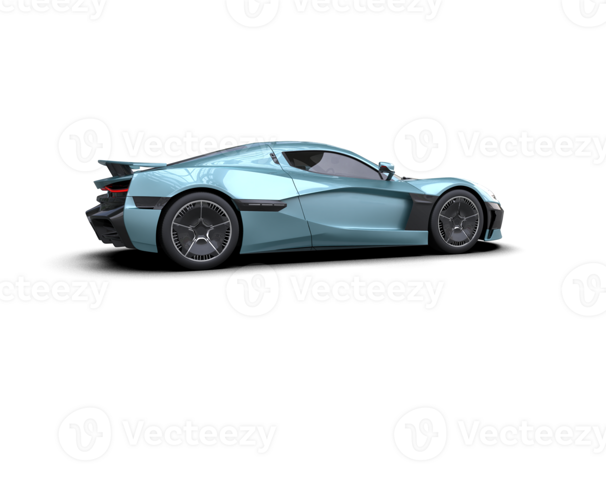 Realistic sport car isolated on background. 3d rendering - illustration png