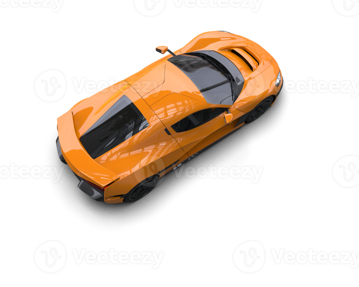 Realistic sport car isolated on background. 3d rendering - illustration png