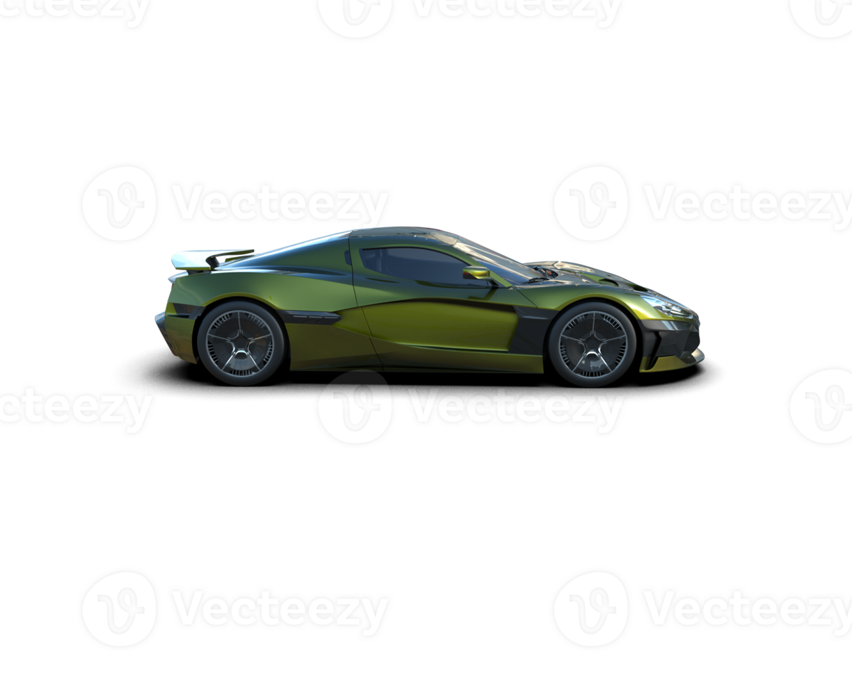 Realistic sport car isolated on background. 3d rendering - illustration png