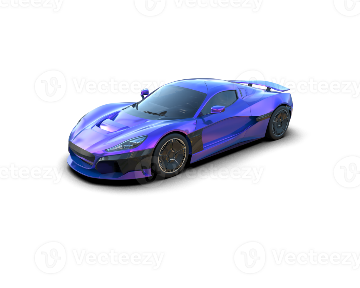 Realistic sport car isolated on background. 3d rendering - illustration png
