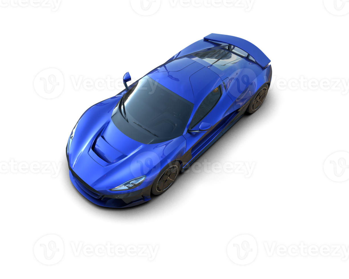 Realistic sport car isolated on background. 3d rendering - illustration png