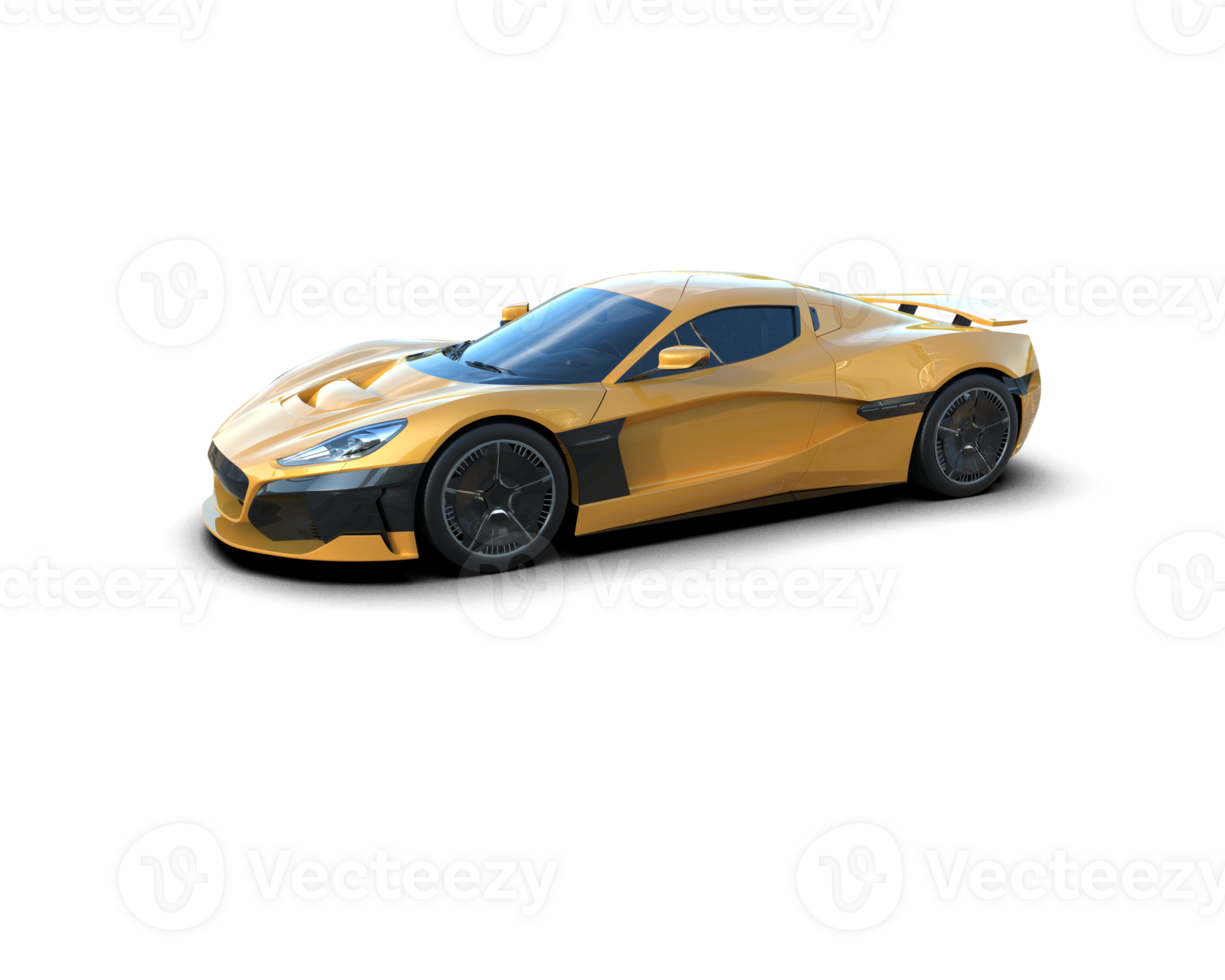 Realistic sport car isolated on background. 3d rendering - illustration png