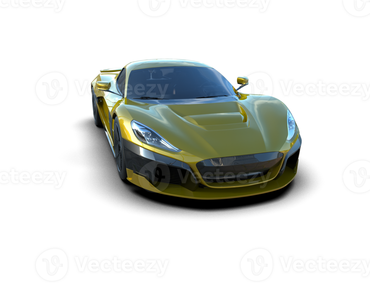 Realistic sport car isolated on background. 3d rendering - illustration png