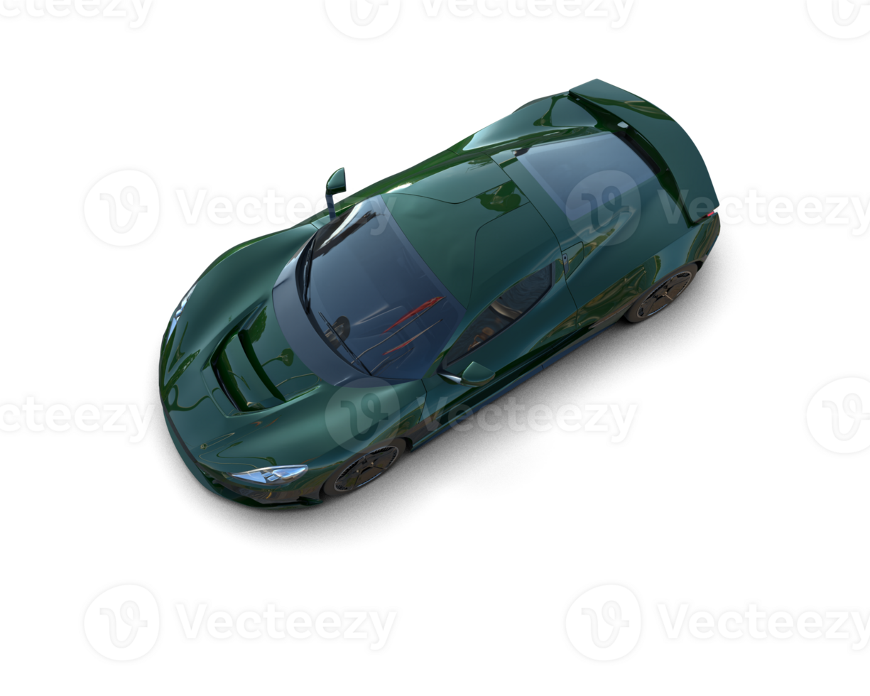 Realistic sport car isolated on background. 3d rendering - illustration png