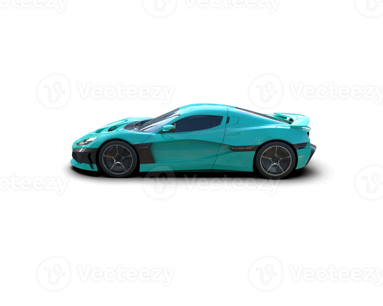 Realistic sport car isolated on background. 3d rendering - illustration png