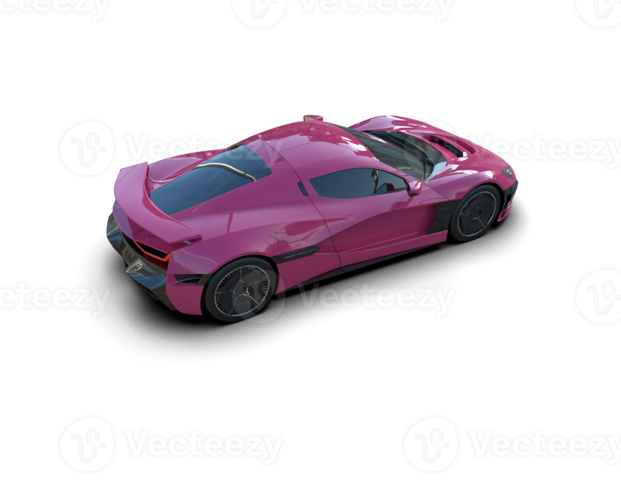 Realistic sport car isolated on background. 3d rendering - illustration png
