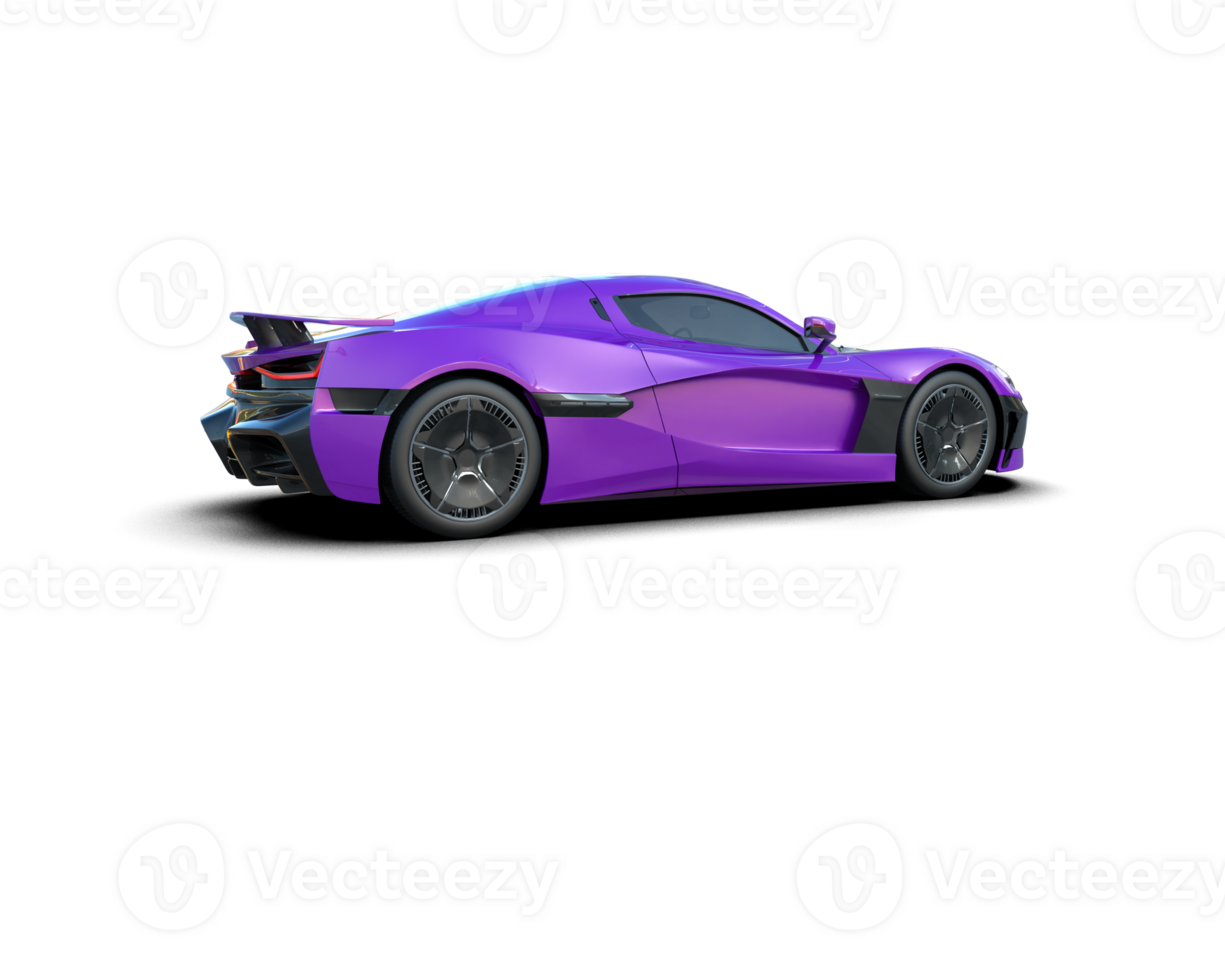 Realistic sport car isolated on background. 3d rendering - illustration png