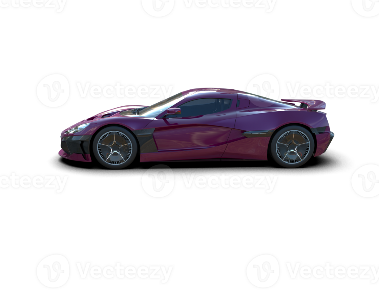 Realistic sport car isolated on background. 3d rendering - illustration png