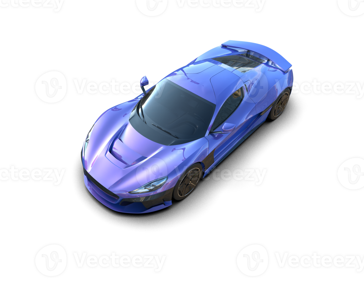 Realistic sport car isolated on background. 3d rendering - illustration png