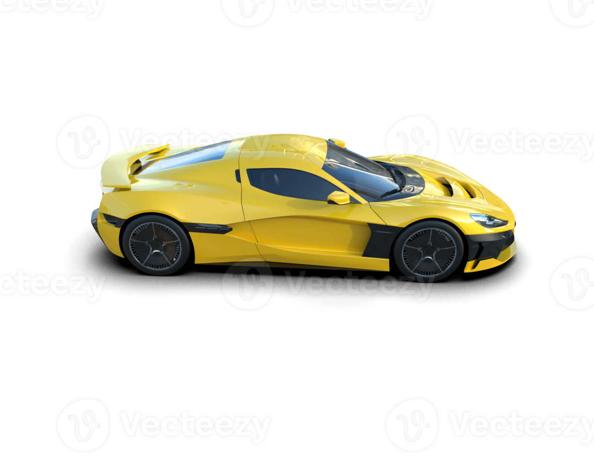 Realistic sport car isolated on background. 3d rendering - illustration png