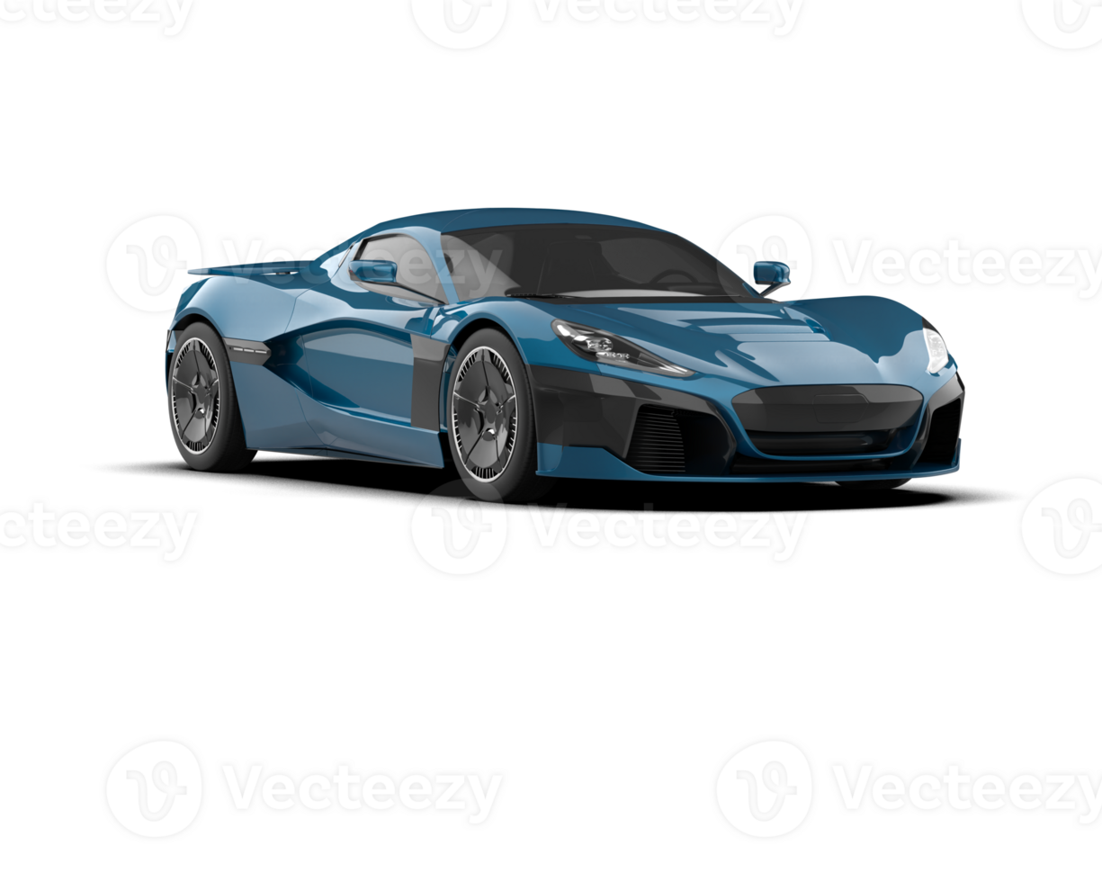 Realistic sport car isolated on background. 3d rendering - illustration png