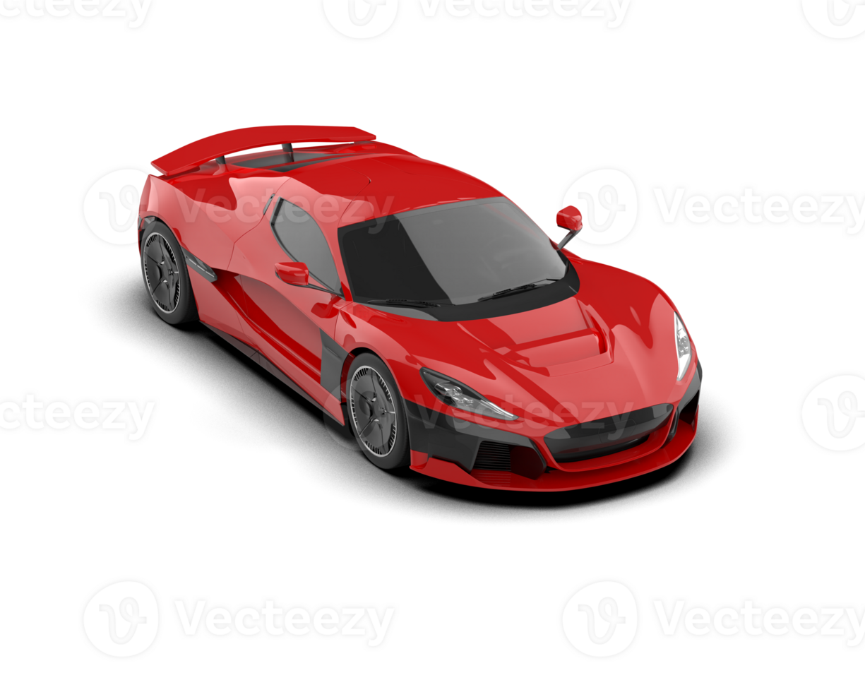 Realistic sport car isolated on background. 3d rendering - illustration png