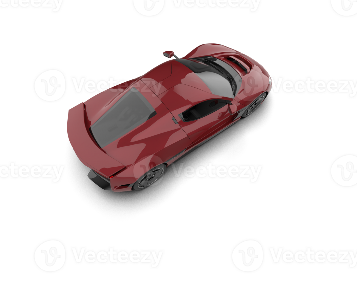 Realistic sport car isolated on background. 3d rendering - illustration png