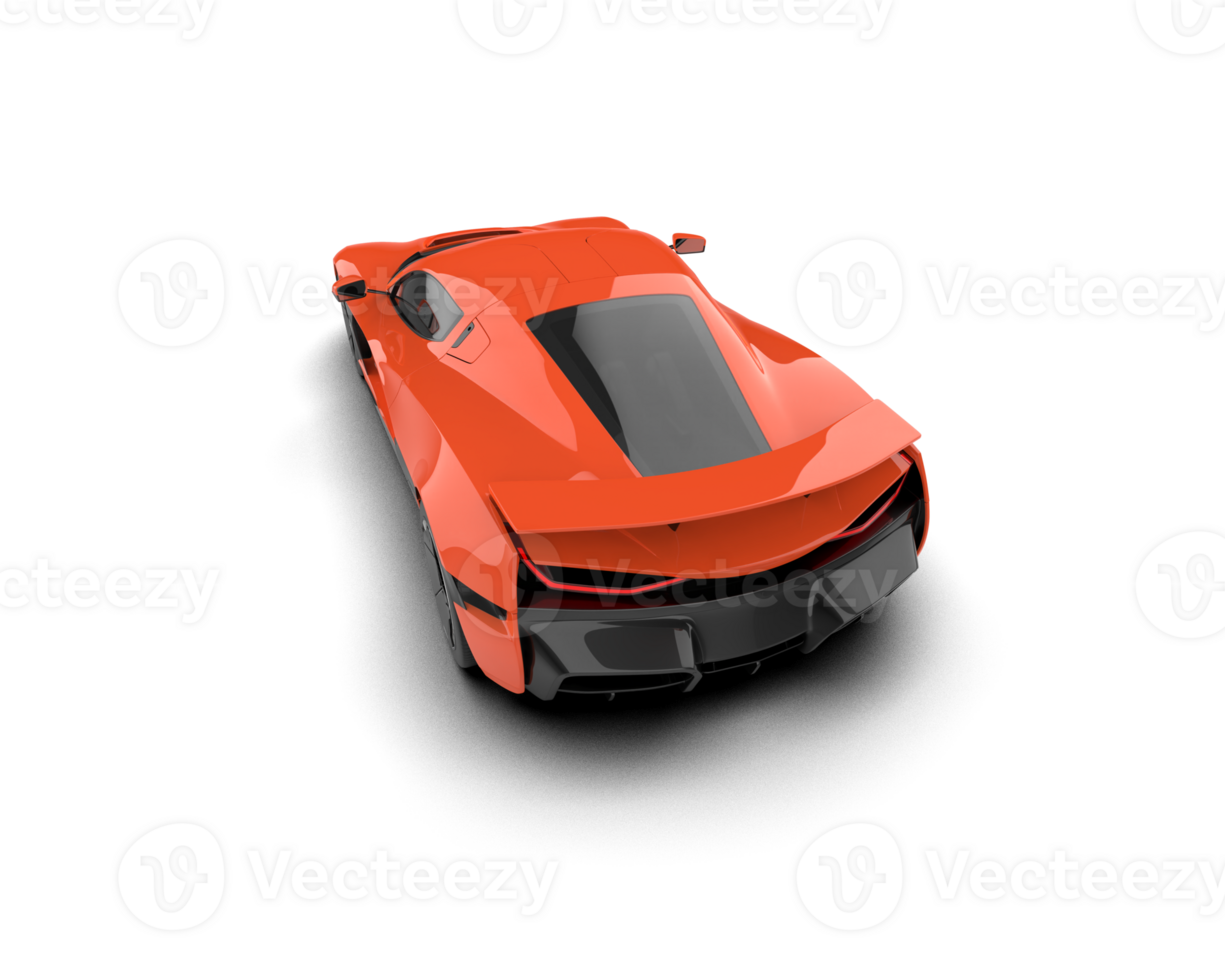 Realistic sport car isolated on background. 3d rendering - illustration png