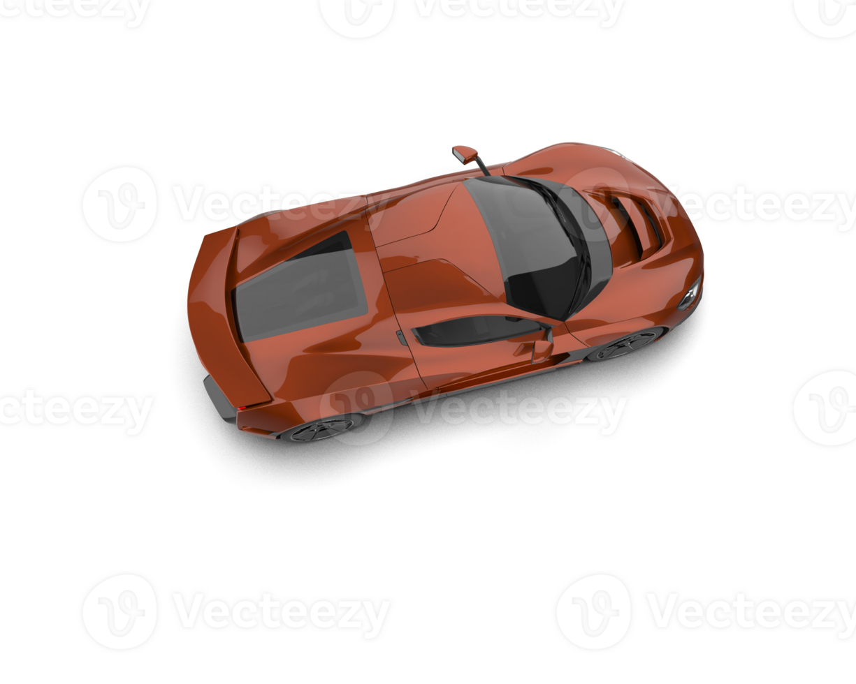 Realistic sport car isolated on background. 3d rendering - illustration png