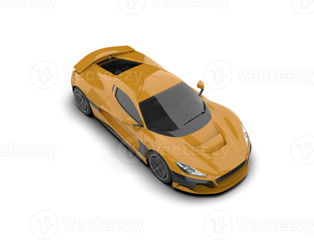 Realistic sport car isolated on background. 3d rendering - illustration png