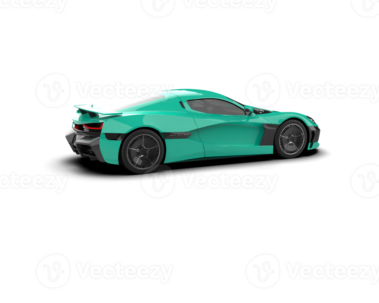 Realistic sport car isolated on background. 3d rendering - illustration png