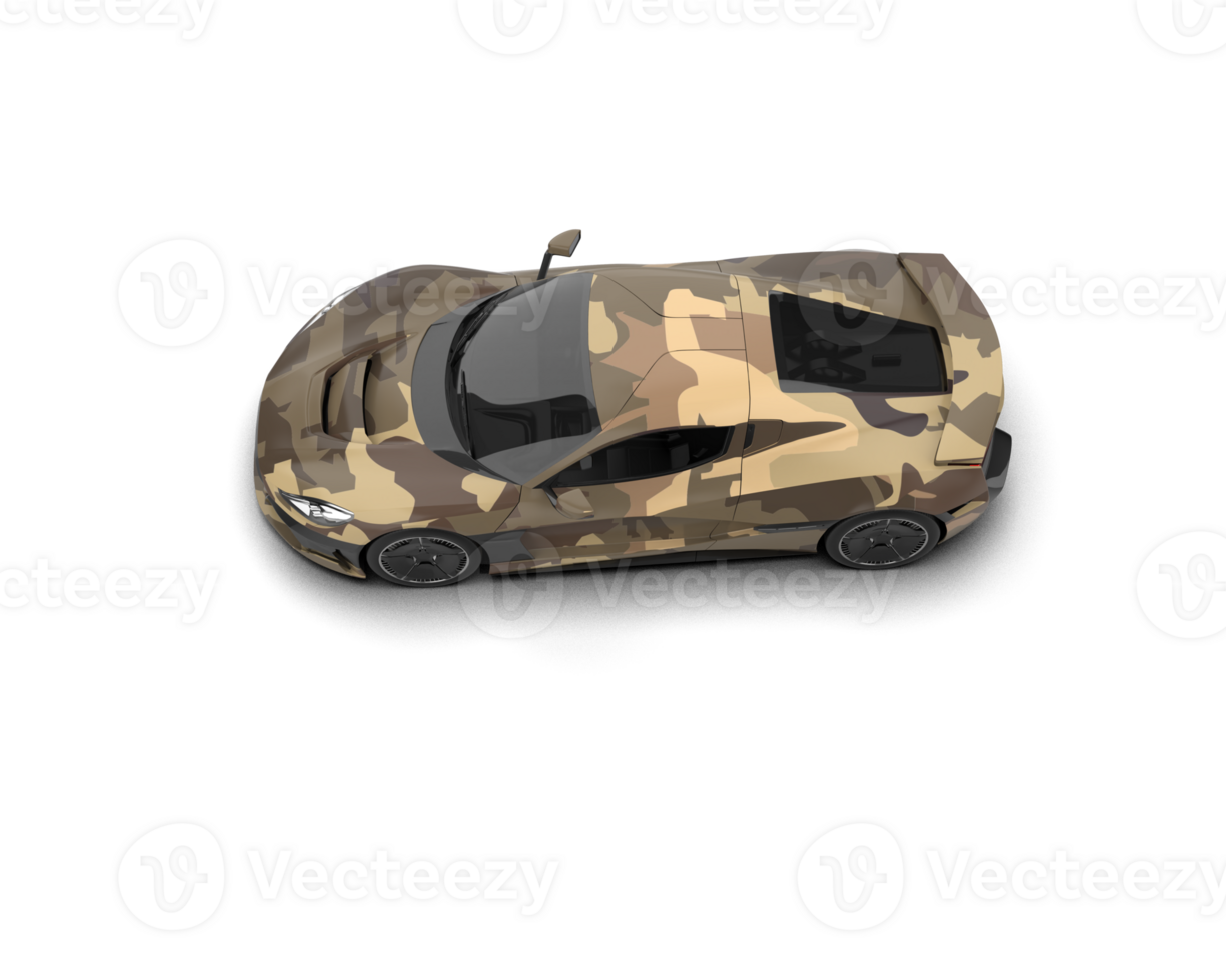 Realistic sport car isolated on background. 3d rendering - illustration png