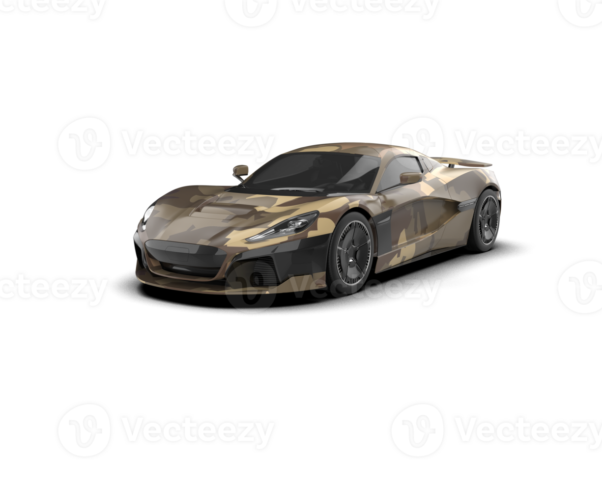 Realistic sport car isolated on background. 3d rendering - illustration png