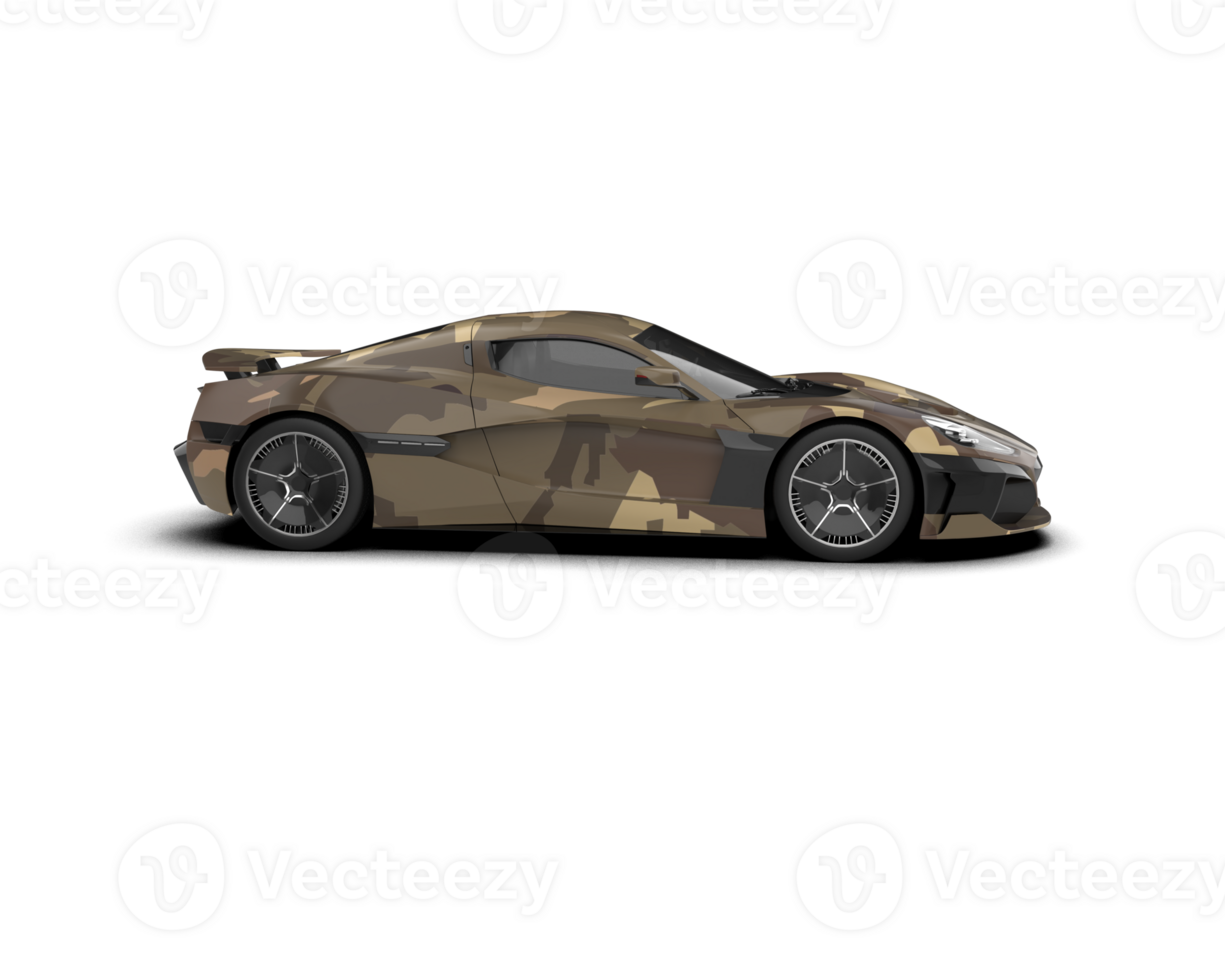 Realistic sport car isolated on background. 3d rendering - illustration png