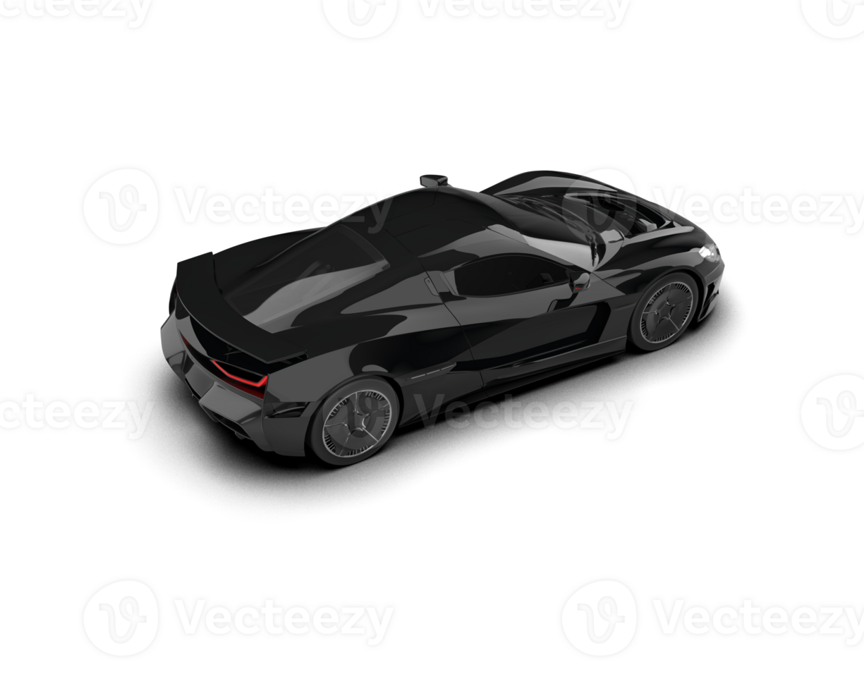 Realistic sport car isolated on background. 3d rendering - illustration png