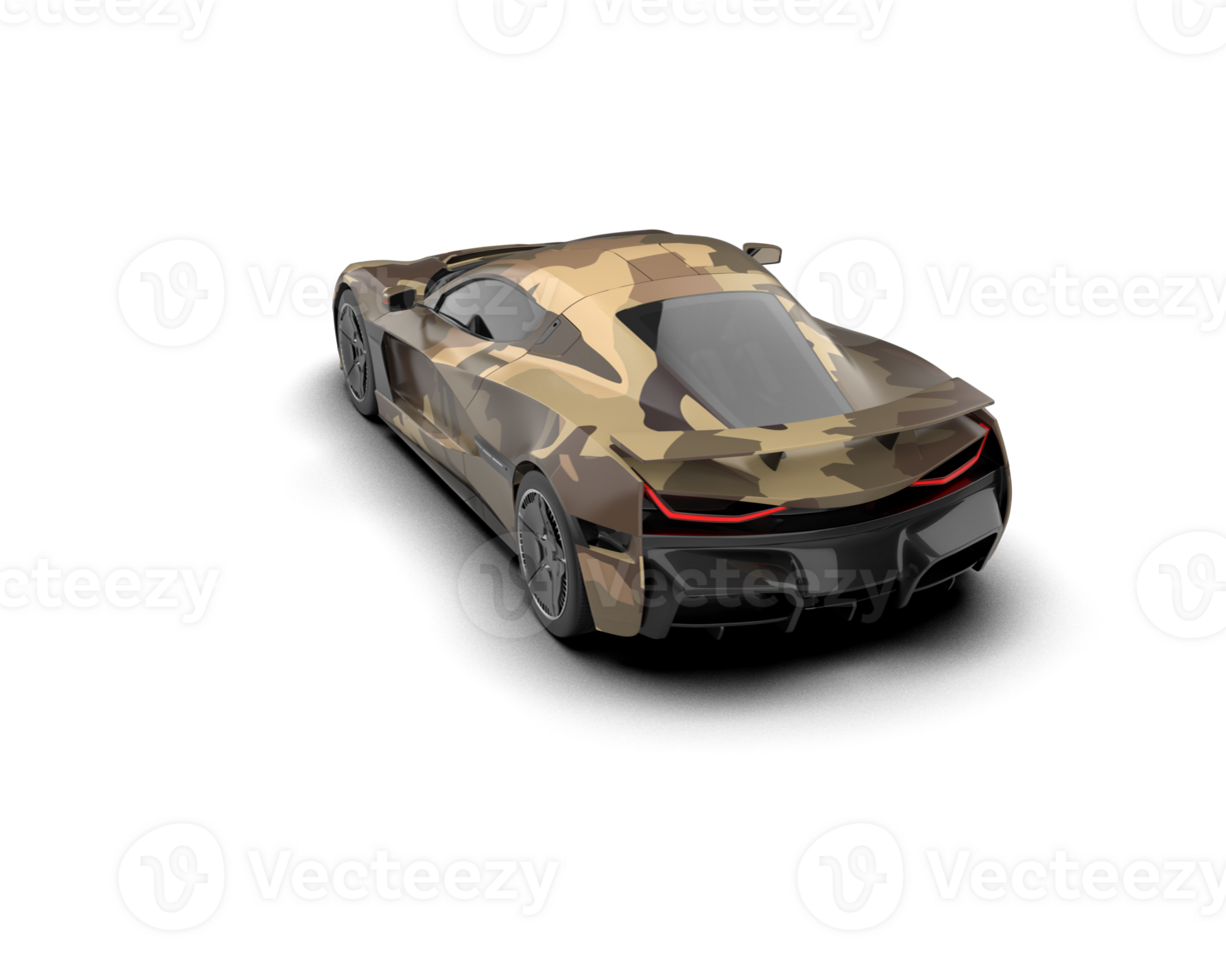 Realistic sport car isolated on background. 3d rendering - illustration png