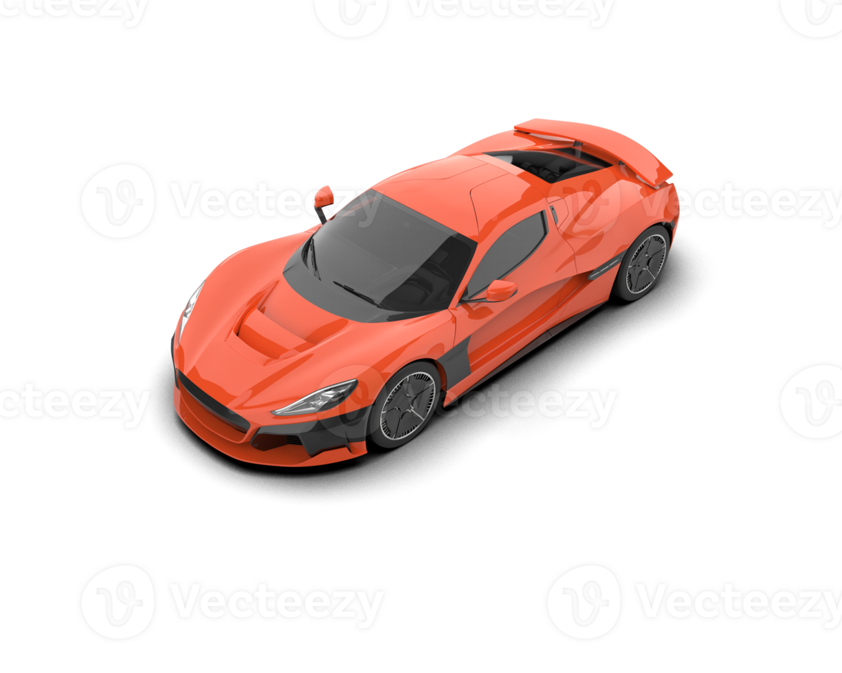 Realistic sport car isolated on background. 3d rendering - illustration png