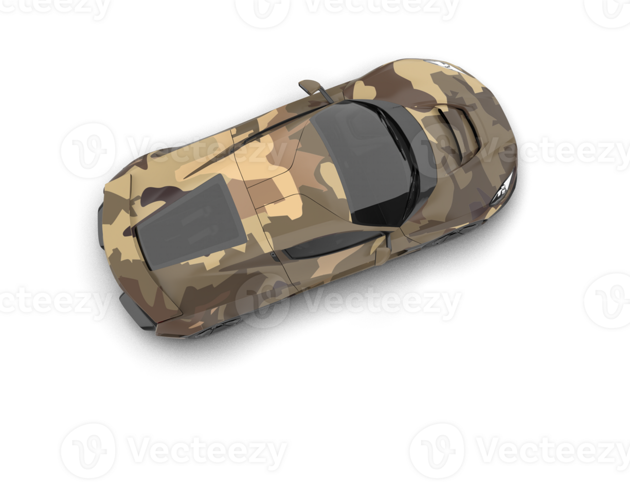 Realistic sport car isolated on background. 3d rendering - illustration png