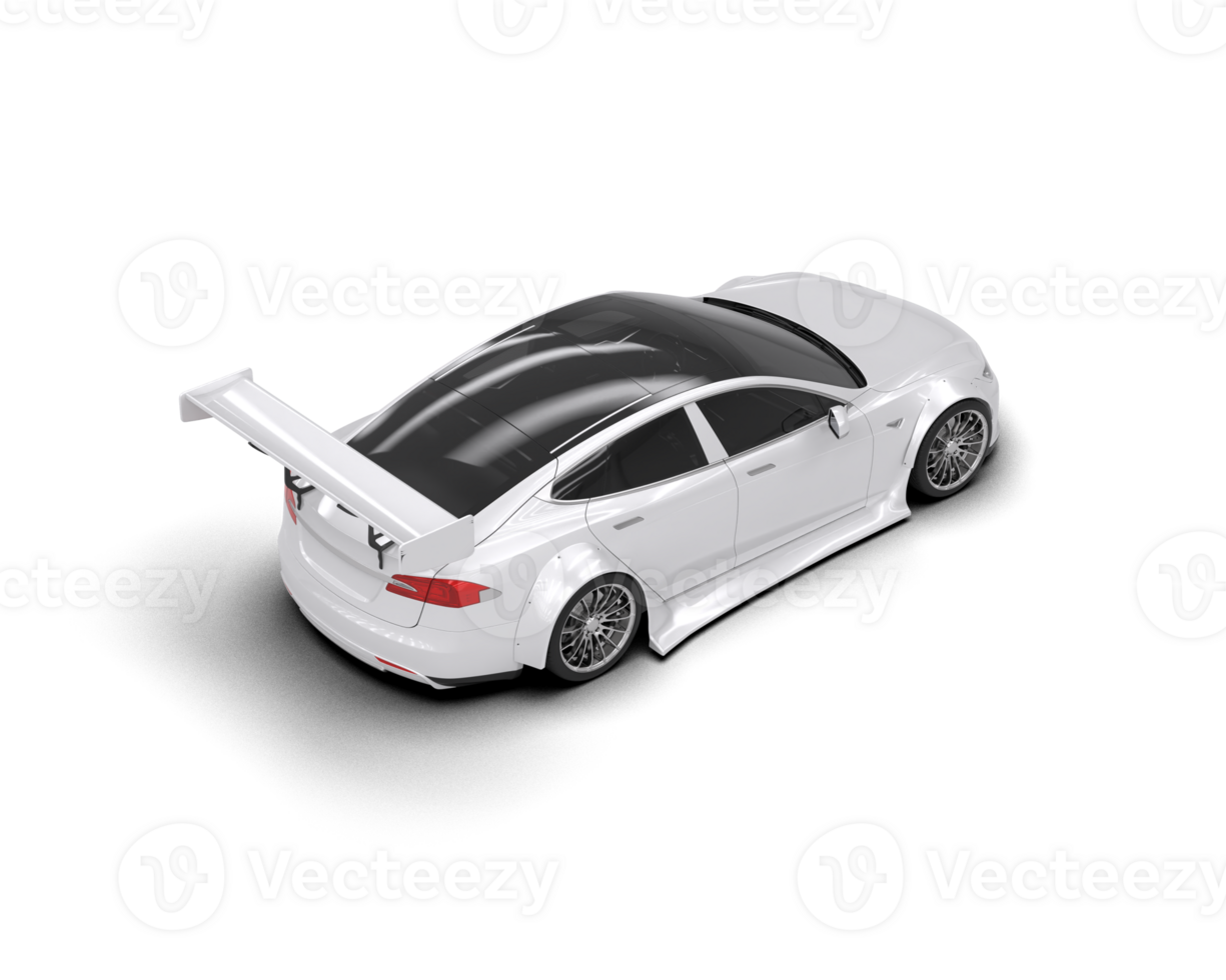 Realistic sport car isolated on background. 3d rendering - illustration png