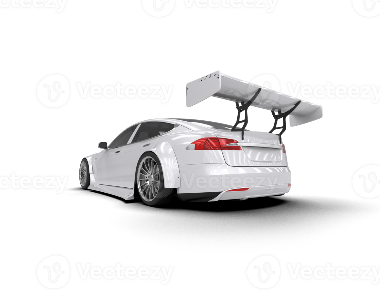 Realistic sport car isolated on background. 3d rendering - illustration png