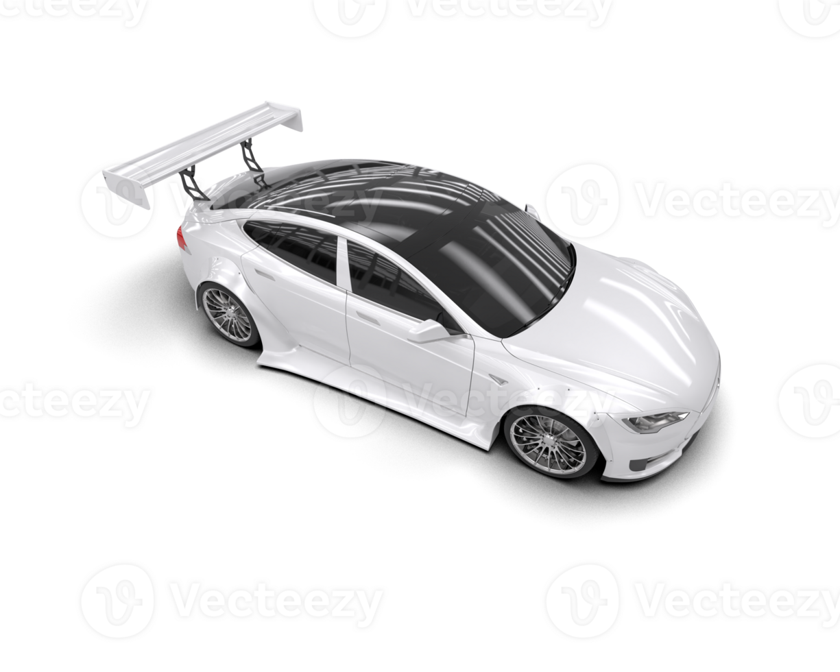 Realistic sport car isolated on background. 3d rendering - illustration png