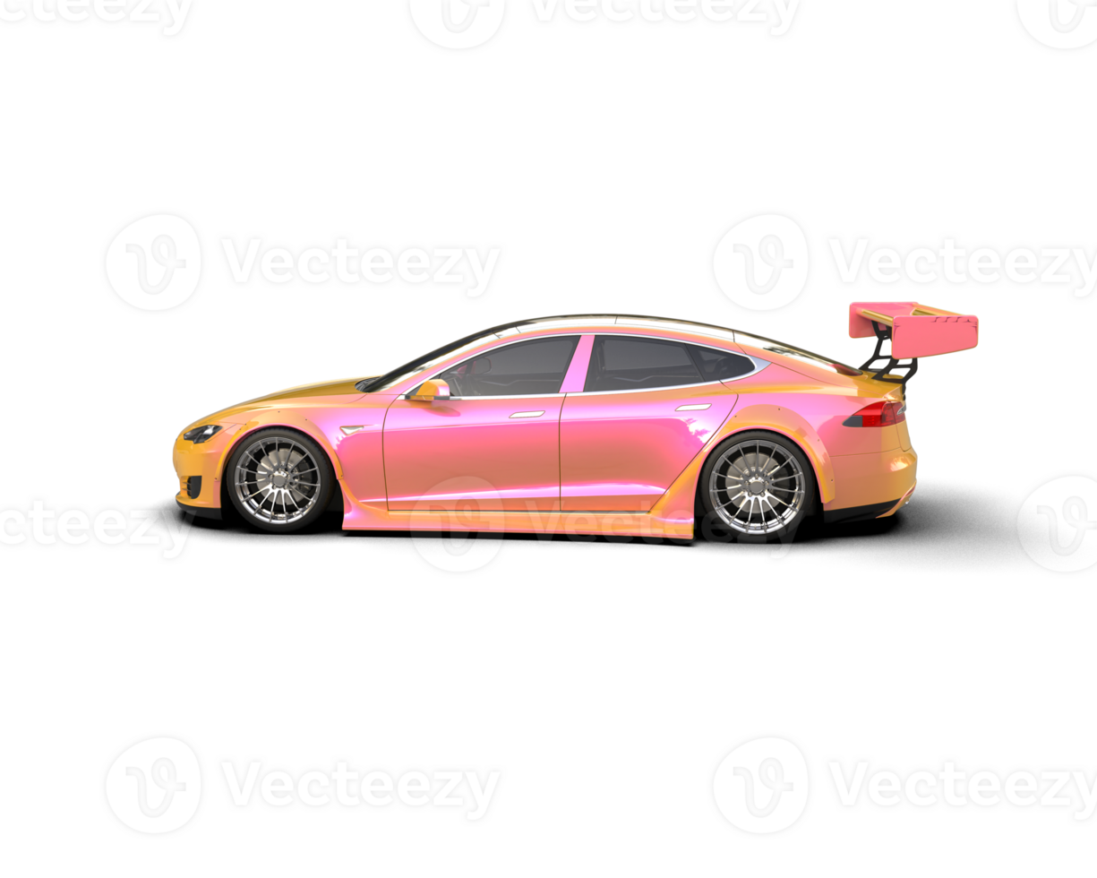 Realistic sport car isolated on background. 3d rendering - illustration png