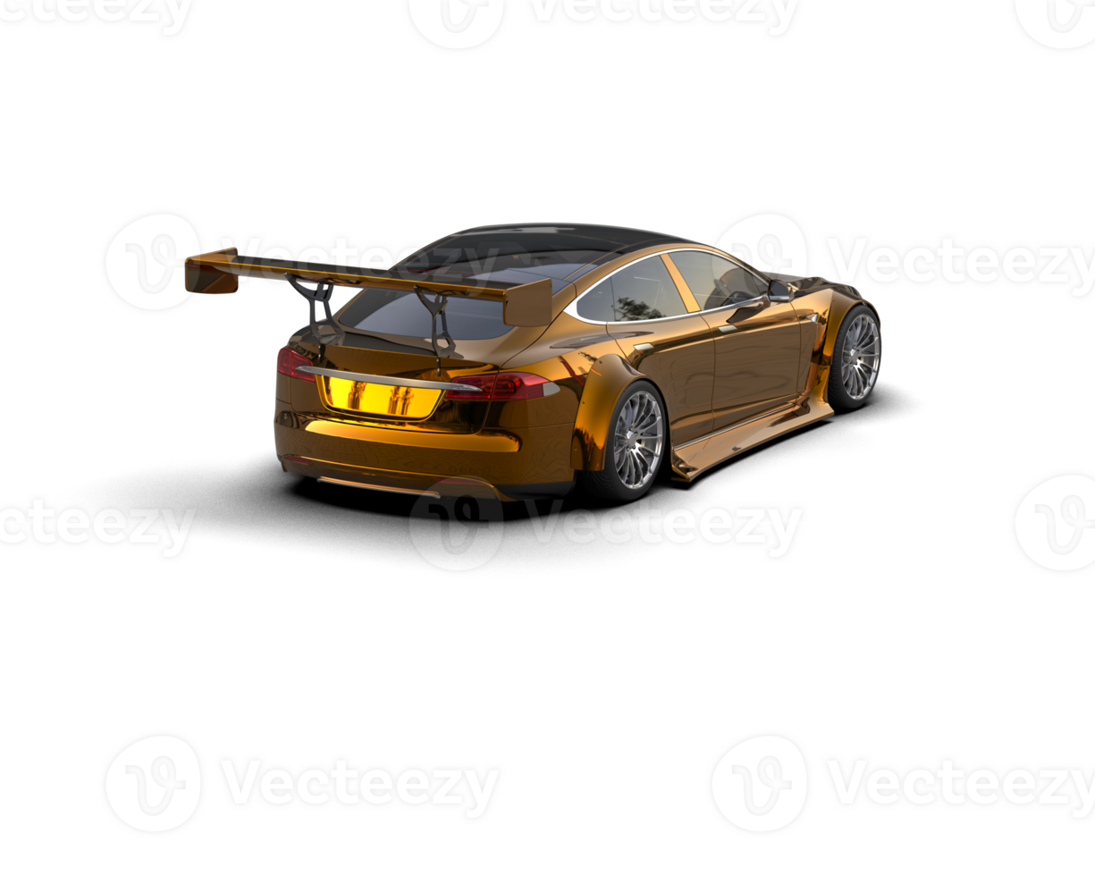 Realistic sport car isolated on background. 3d rendering - illustration png