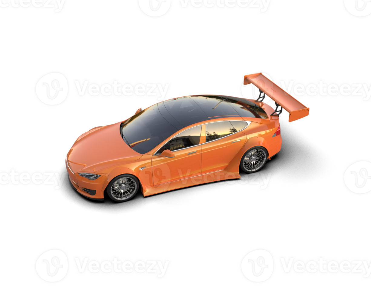 Realistic sport car isolated on background. 3d rendering - illustration png