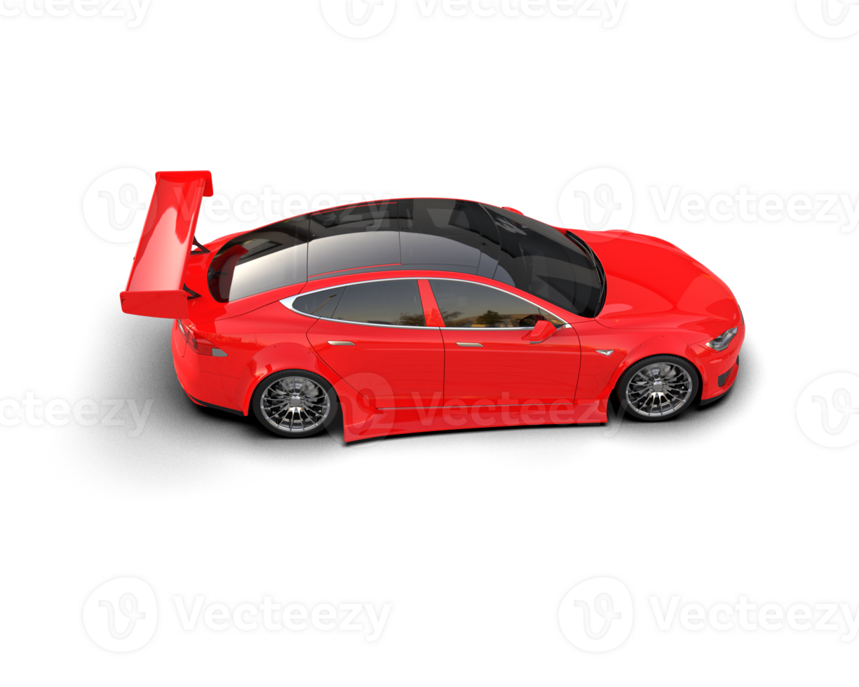 Realistic sport car isolated on background. 3d rendering - illustration png