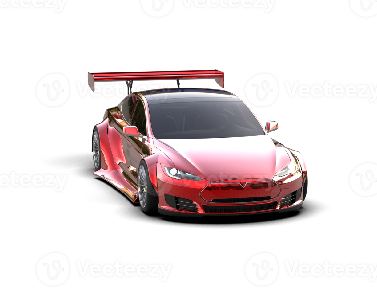 Realistic sport car isolated on background. 3d rendering - illustration png