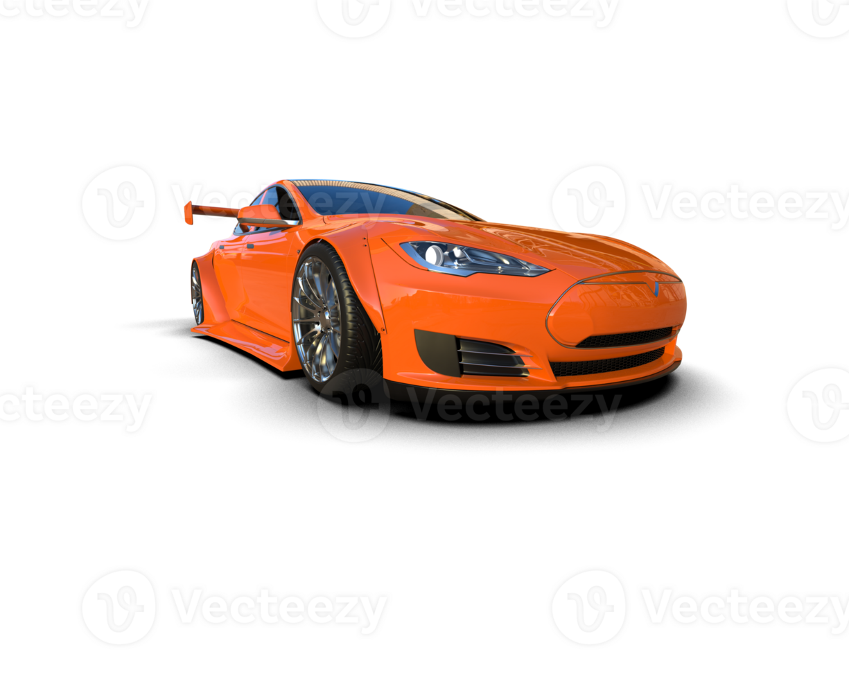 Realistic sport car isolated on background. 3d rendering - illustration png
