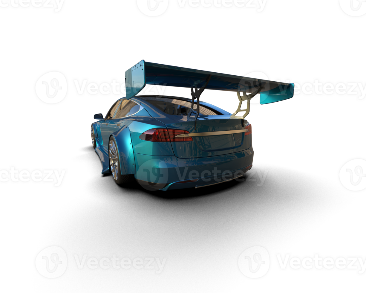 Realistic sport car isolated on background. 3d rendering - illustration png