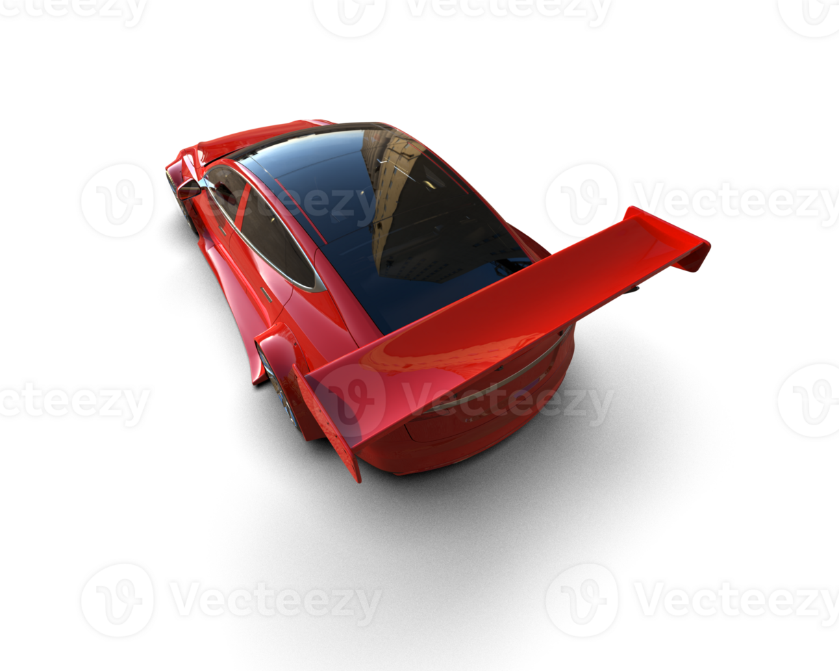 Realistic sport car isolated on background. 3d rendering - illustration png