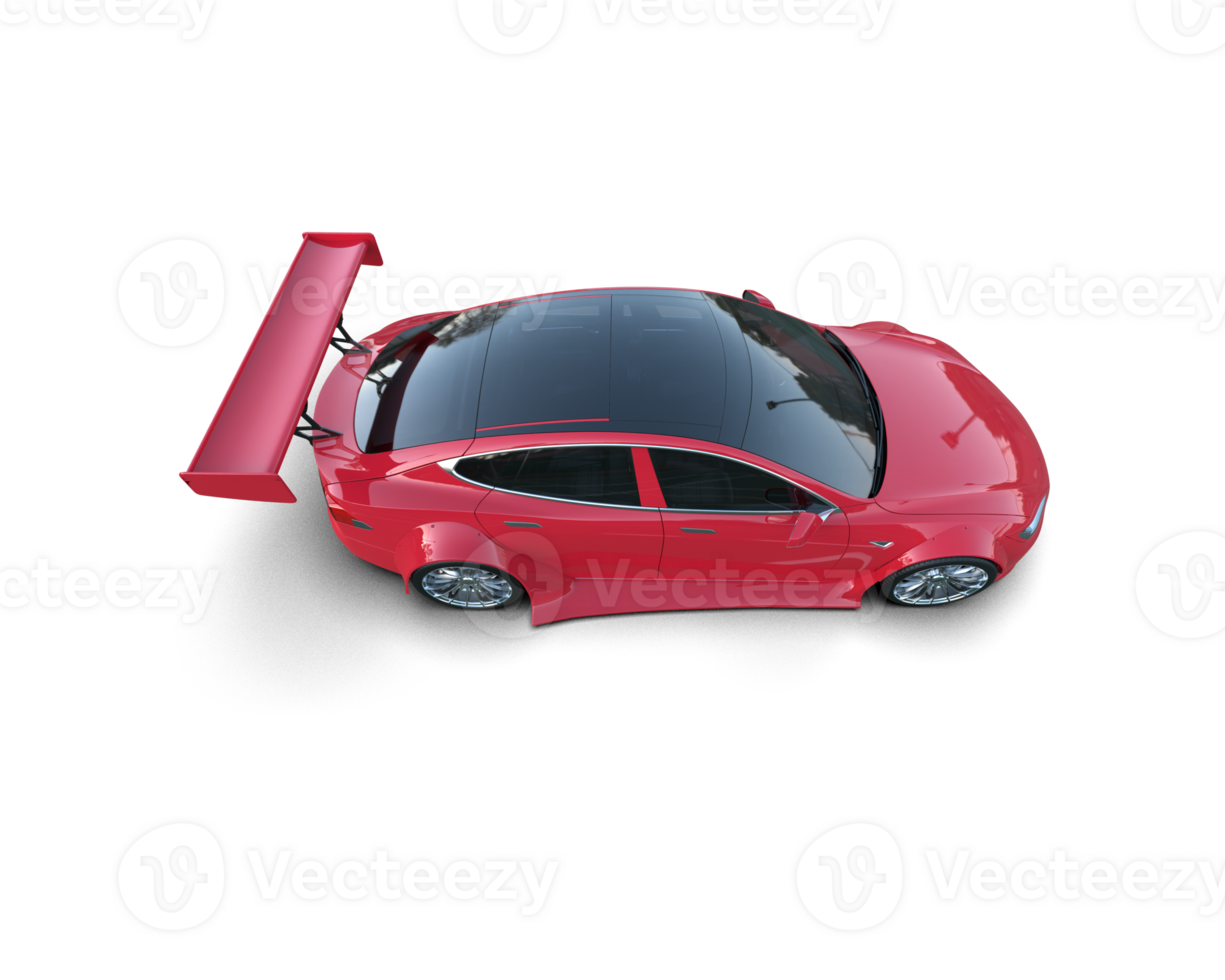 Realistic sport car isolated on background. 3d rendering - illustration png