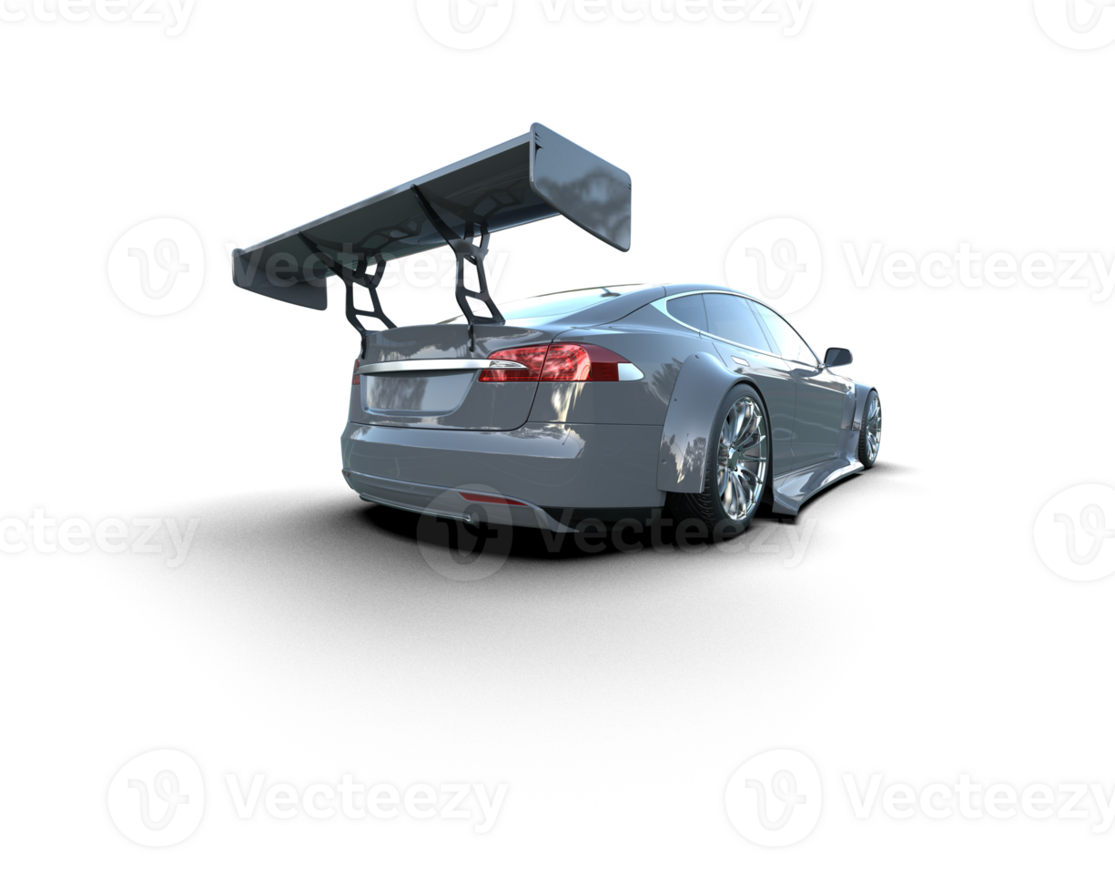 Realistic sport car isolated on background. 3d rendering - illustration png