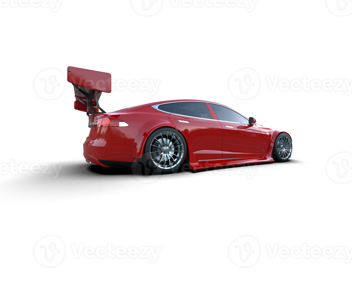 Realistic sport car isolated on background. 3d rendering - illustration png